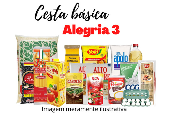 CESTA BASICA ALEGRIA 3 :            R$142,37