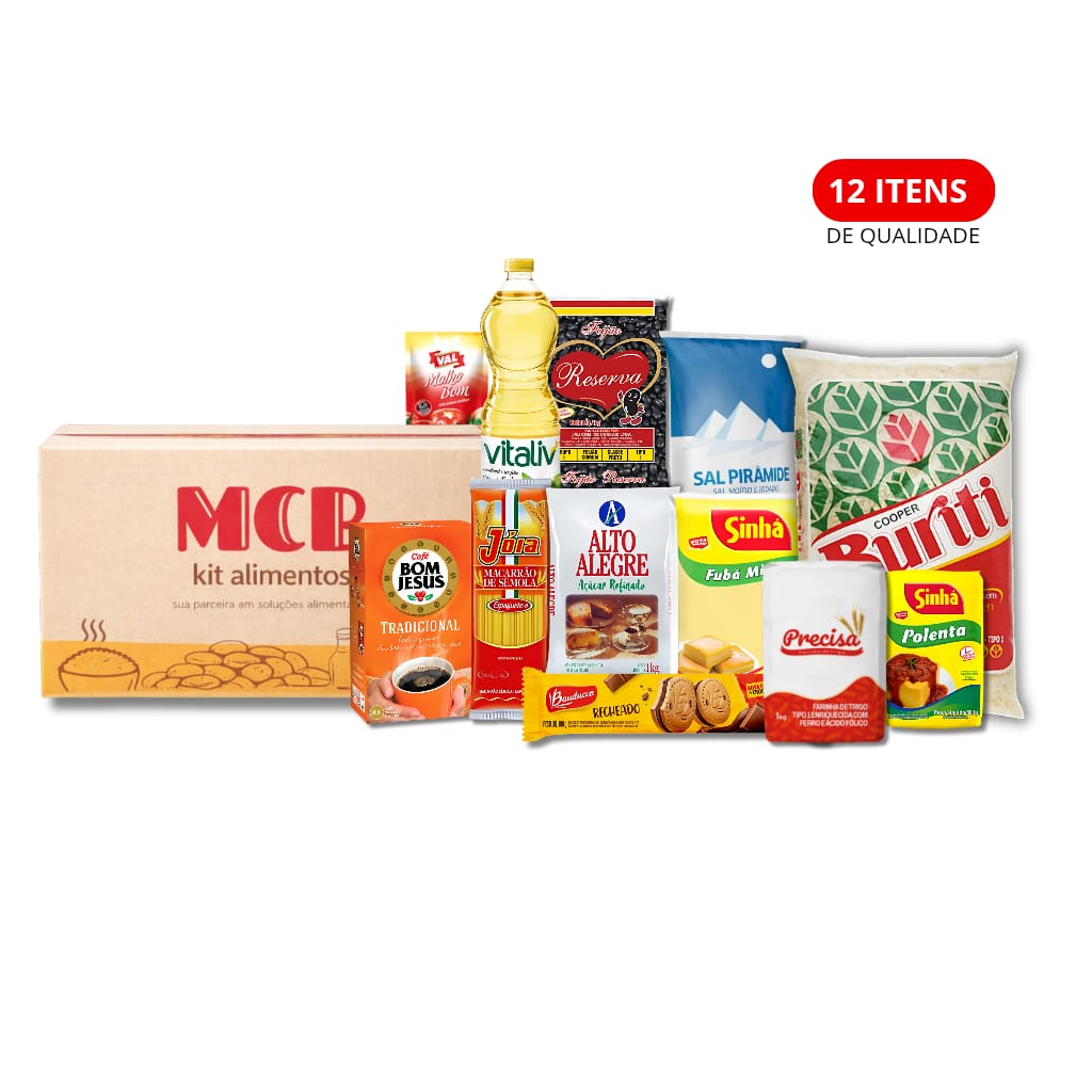 Cesta Básica  Do bem 1 - 12,03 kg : DE R$ 122,69