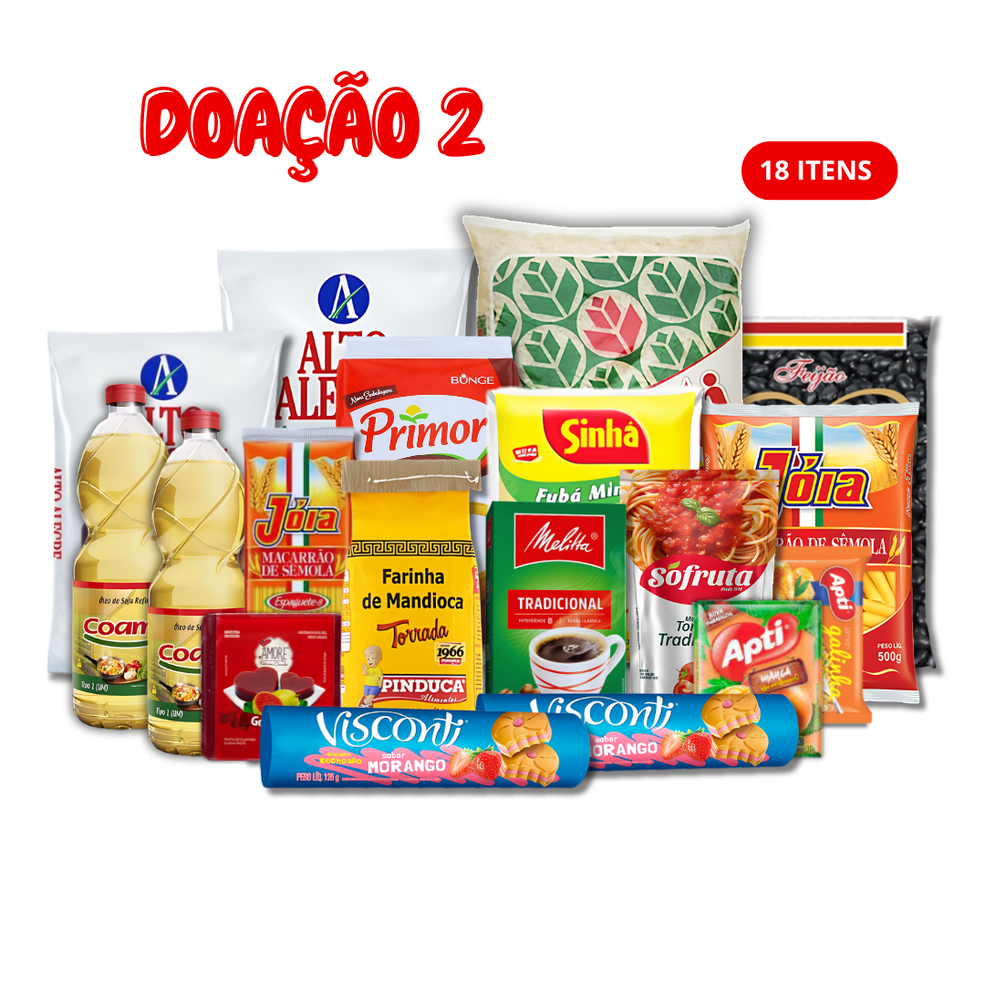 Cesta Básica Doação 2  : DE 127,49 POR      R$124,99