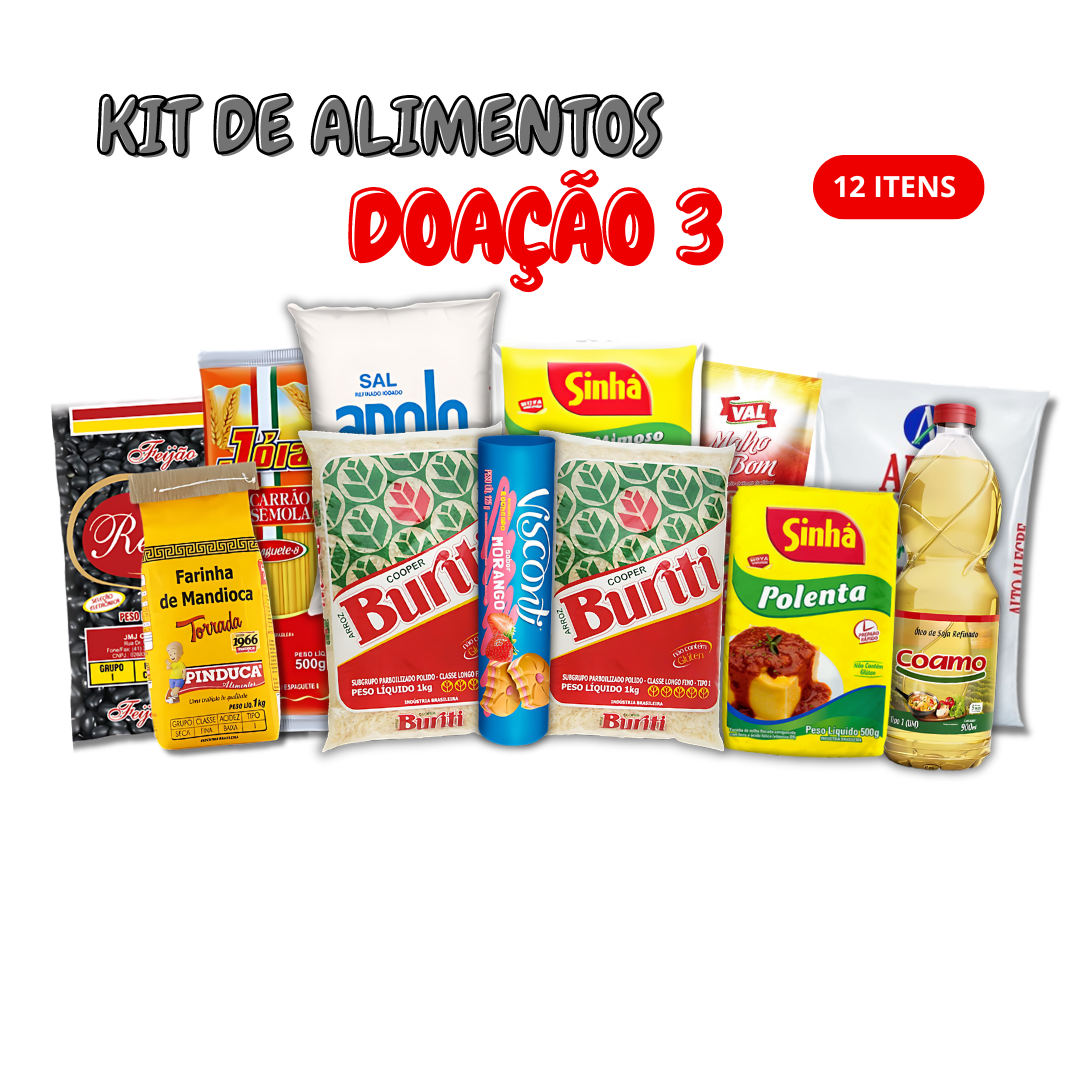 Cesta Básica Doação 3:              R$67,90