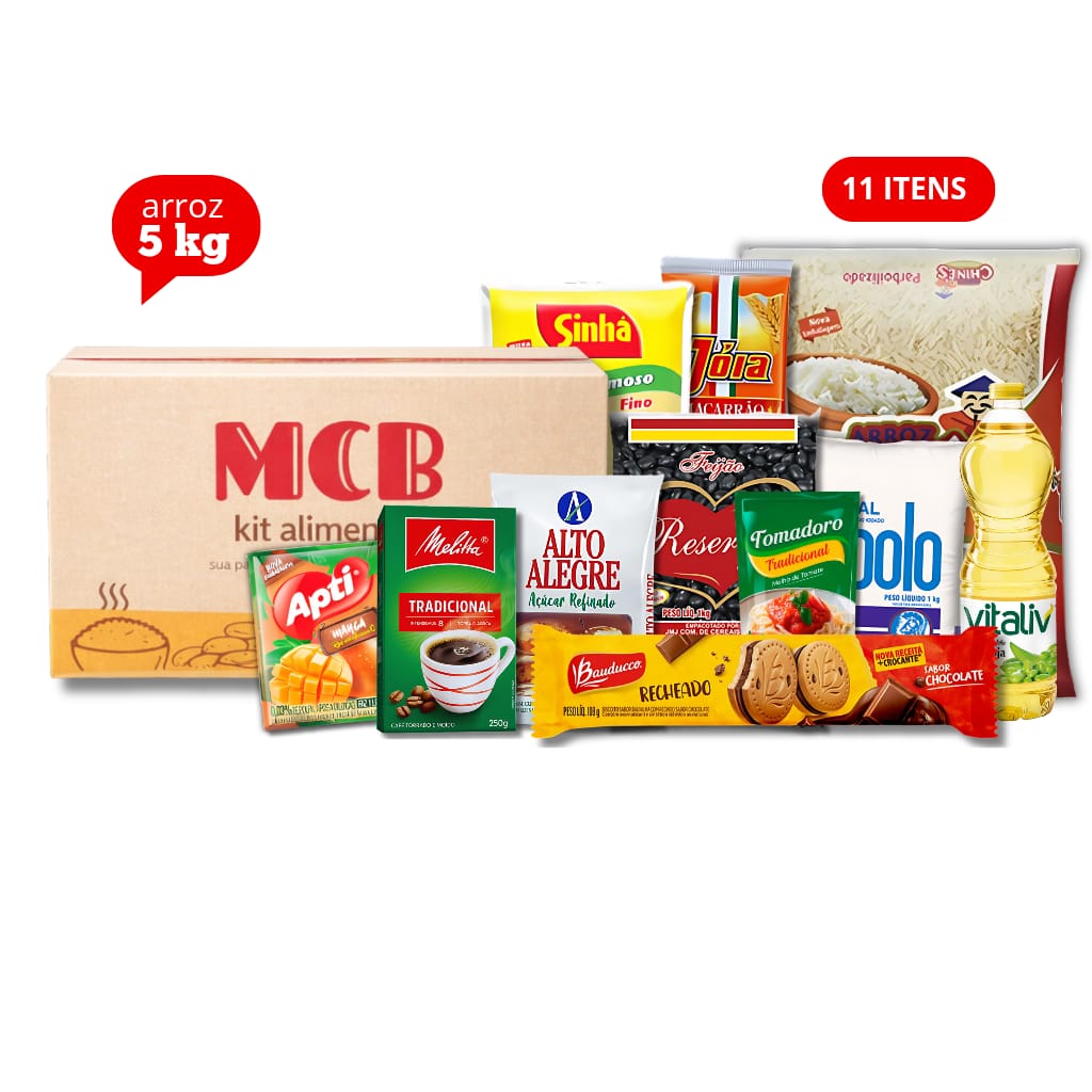 CESTA BASICA DOAÇÃO 6 - 10,47kg : R$ 102,63