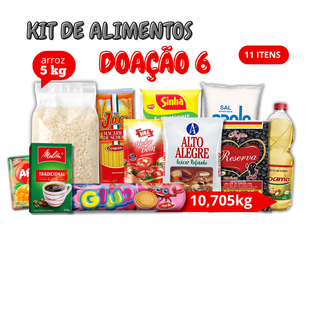 CESTA BASICA DOAÇÃO 6 : DE 90,14   POR   R$ 85,03