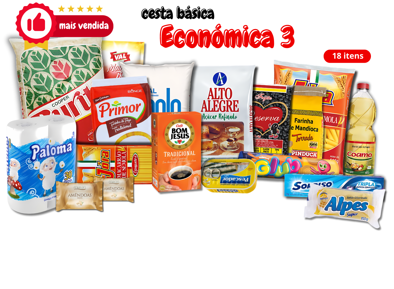 CESTA BASICA ECONÔMICA 3: de R$ 127,90